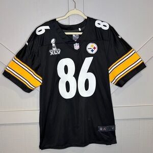 NFL Nike Jersey Steelers Black Yellow Football Hines Ward #86 Size Men’s XXL